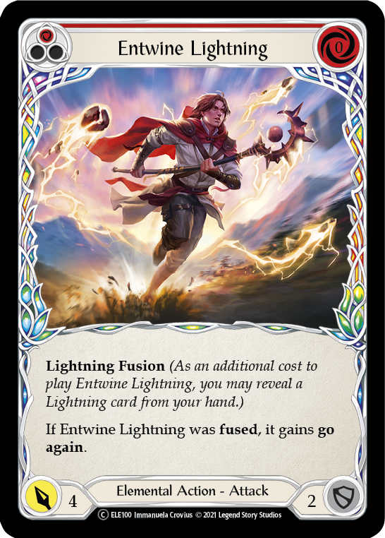 Entwine Lightning (Red) [U-ELE100] (Tales of Aria Unlimited)  Unlimited Rainbow Foil | Total Play