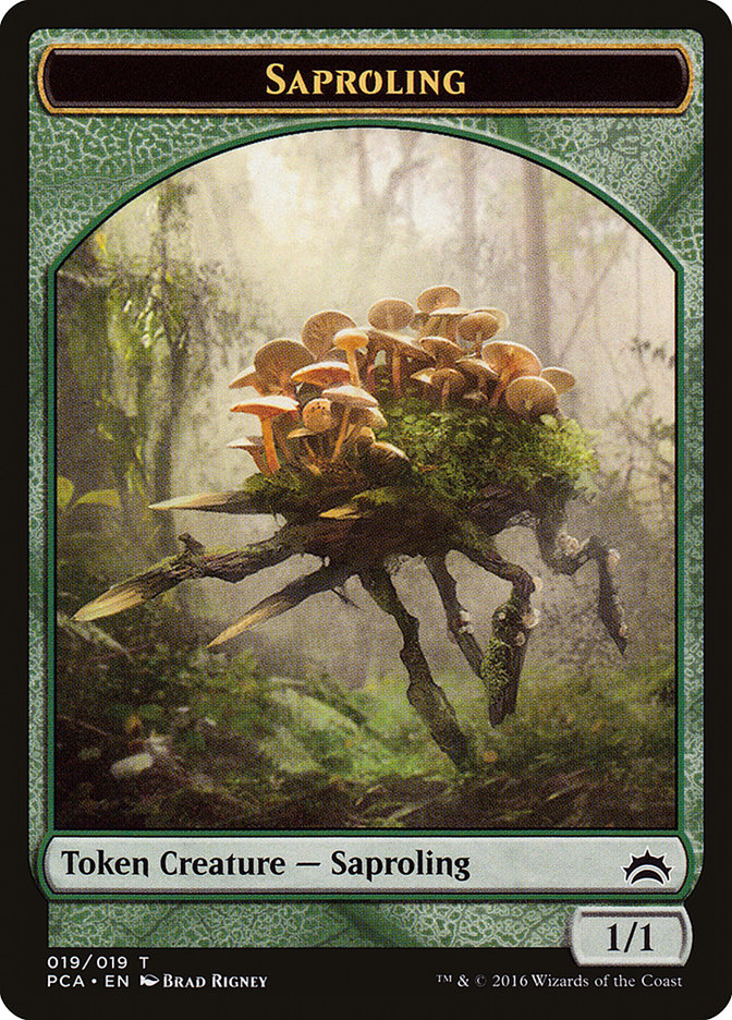 Angel // Saproling Double-Sided Token [Planechase Anthology Tokens] | Total Play