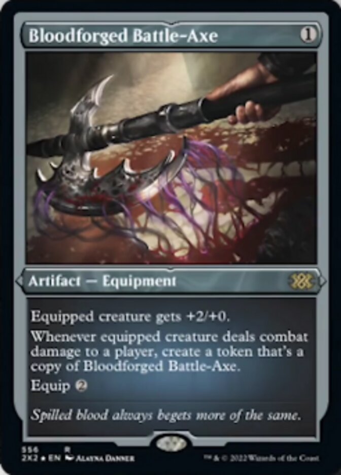 Bloodforged Battle-Axe (Foil Etched) [Double Masters 2022] | Total Play