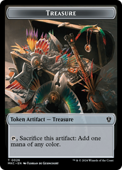 Gold // Treasure Double-Sided Token [Murders at Karlov Manor Commander Tokens] | Total Play