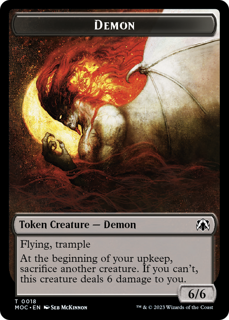 Angel (3) // Demon Double-Sided Token [March of the Machine Commander Tokens] | Total Play