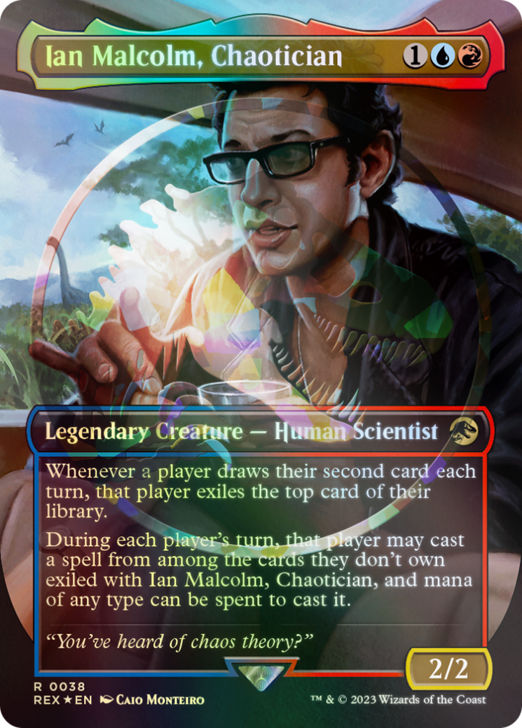 Ian Malcolm, Chaotician (Emblem) (Borderless) [Jurassic World Collection Tokens] | Total Play