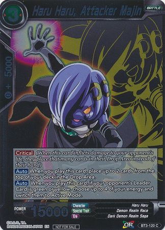 Haru Haru, Attacker Majin (Event Pack 3 - 2019) (BT3-120_PR) [Promotion Cards] | Total Play