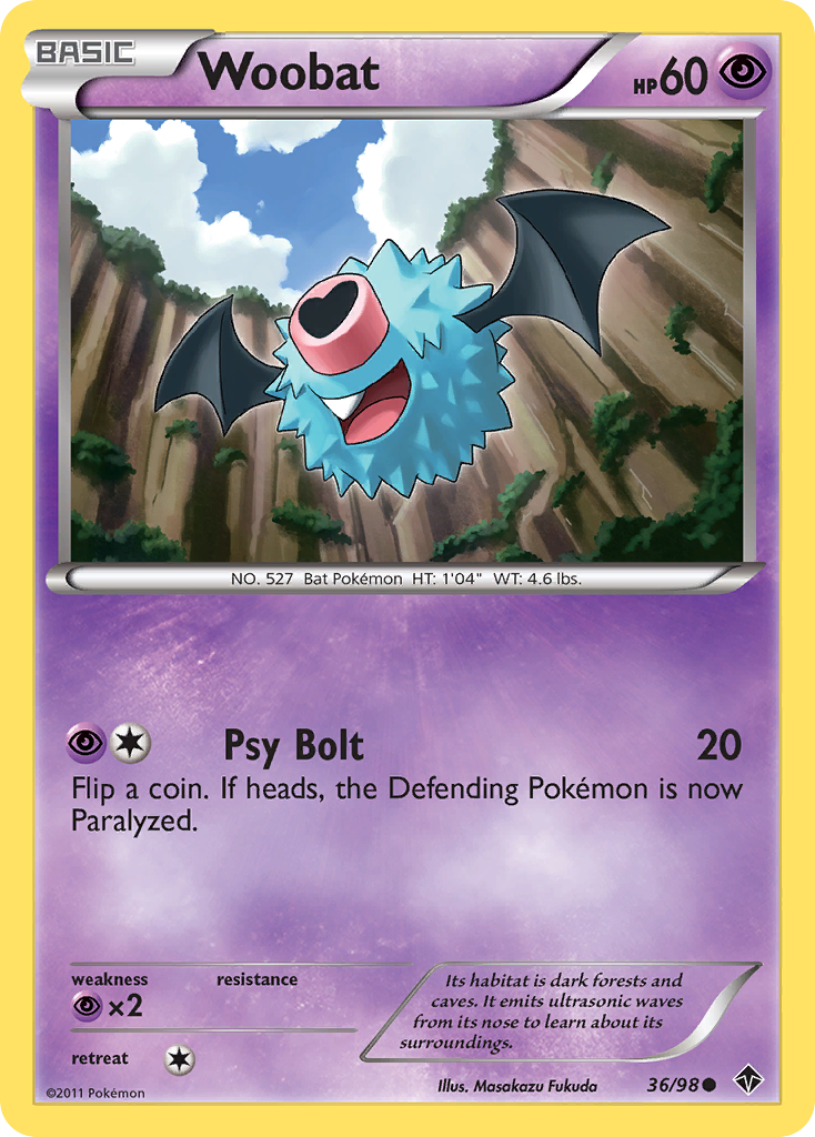 Woobat (36/98) [Black & White: Emerging Powers] | Total Play