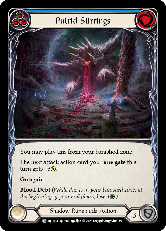 Putrid Stirrings (Blue) [DTD163] (Dusk Till Dawn)  Rainbow Foil | Total Play