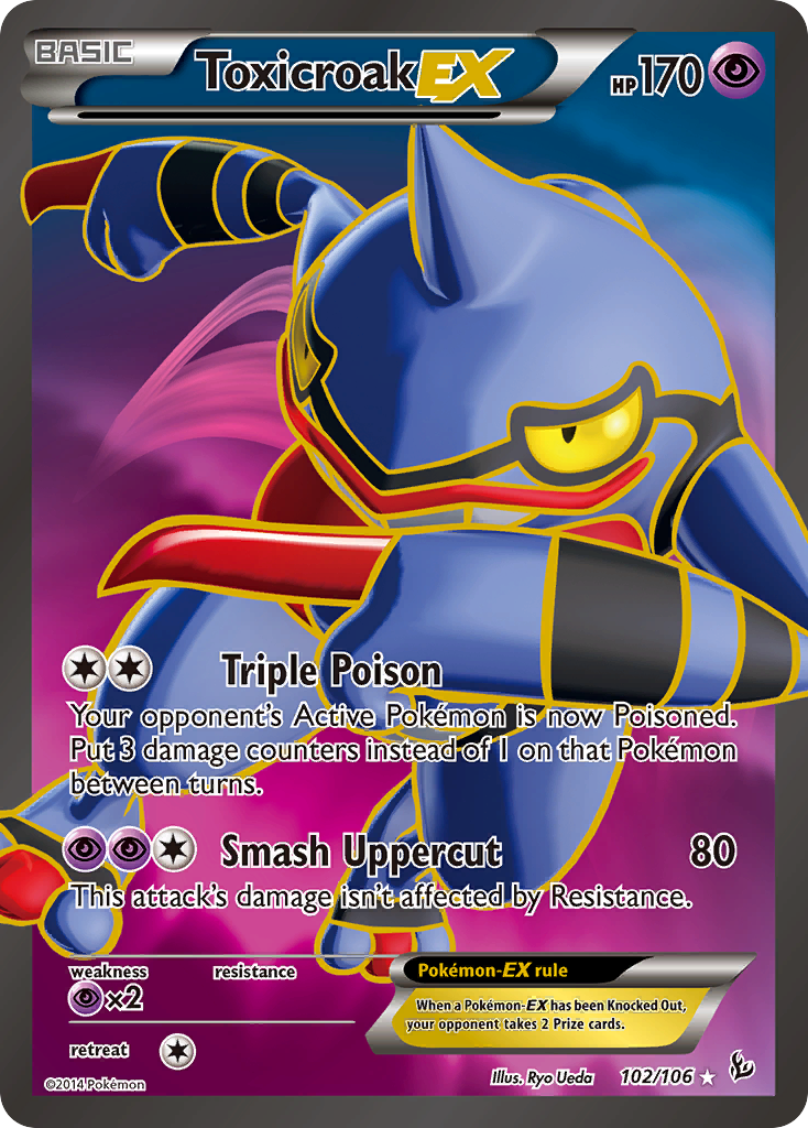 Toxicroak EX (102/106) [XY: Flashfire] | Total Play