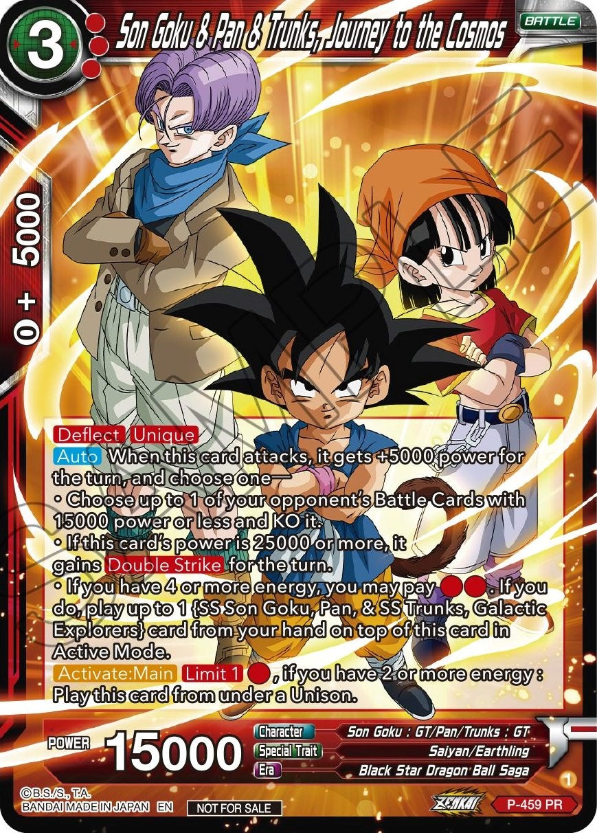 Son Goku & Pan & Trunks, Journey to the Cosmos (Z03 Dash Pack) (P-459) [Promotion Cards] | Total Play