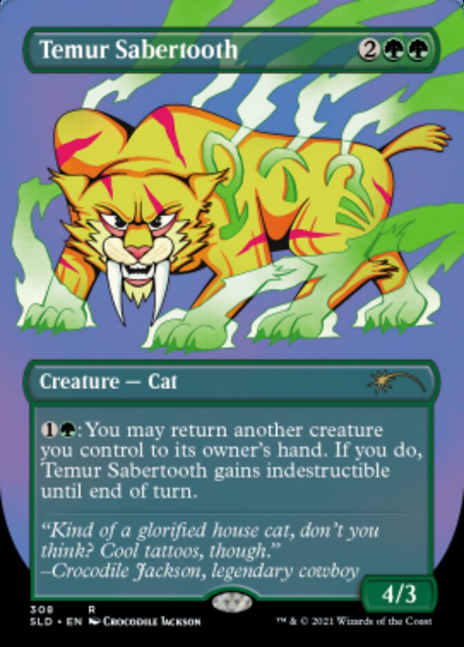 Temur Sabertooth (Borderless) [Secret Lair Drop Series] | Total Play