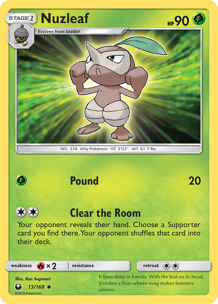 Nuzleaf (13/168) [Sun & Moon: Celestial Storm] | Total Play