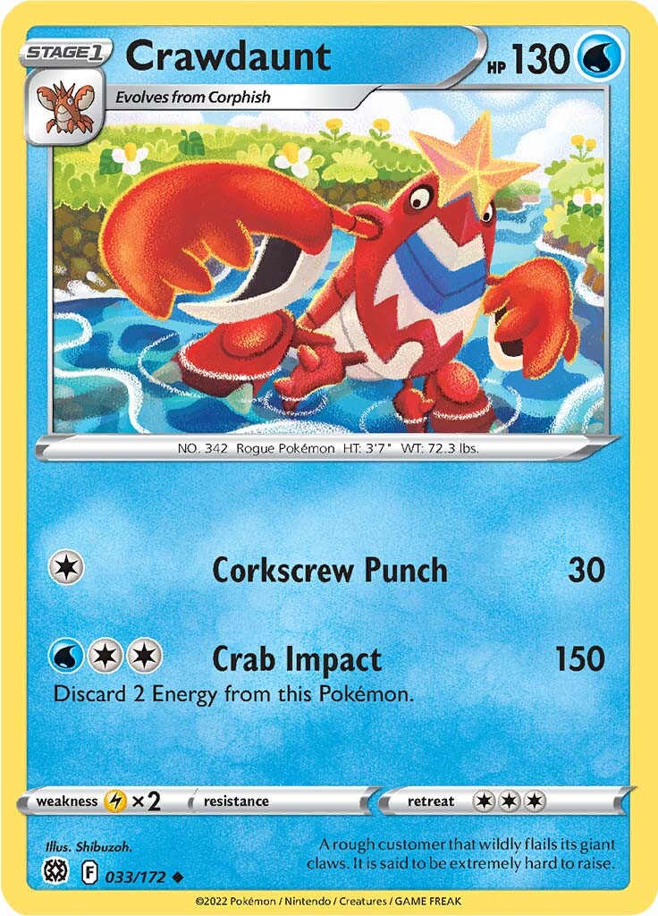 Crawdaunt (033/172) [Sword & Shield: Brilliant Stars] | Total Play