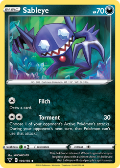 Sableye (105/185) [Sword & Shield: Vivid Voltage] | Total Play