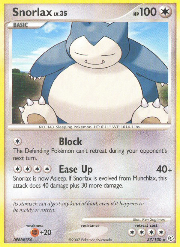 Snorlax (37/130) [Diamond & Pearl: Base Set] | Total Play