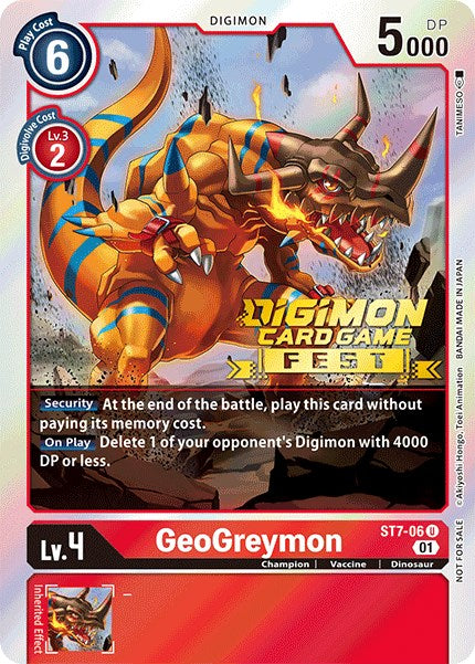 GeoGreymon [ST7-06] (Digimon Card Game Fest 2022) [Starter Deck: Gallantmon Promos] | Total Play