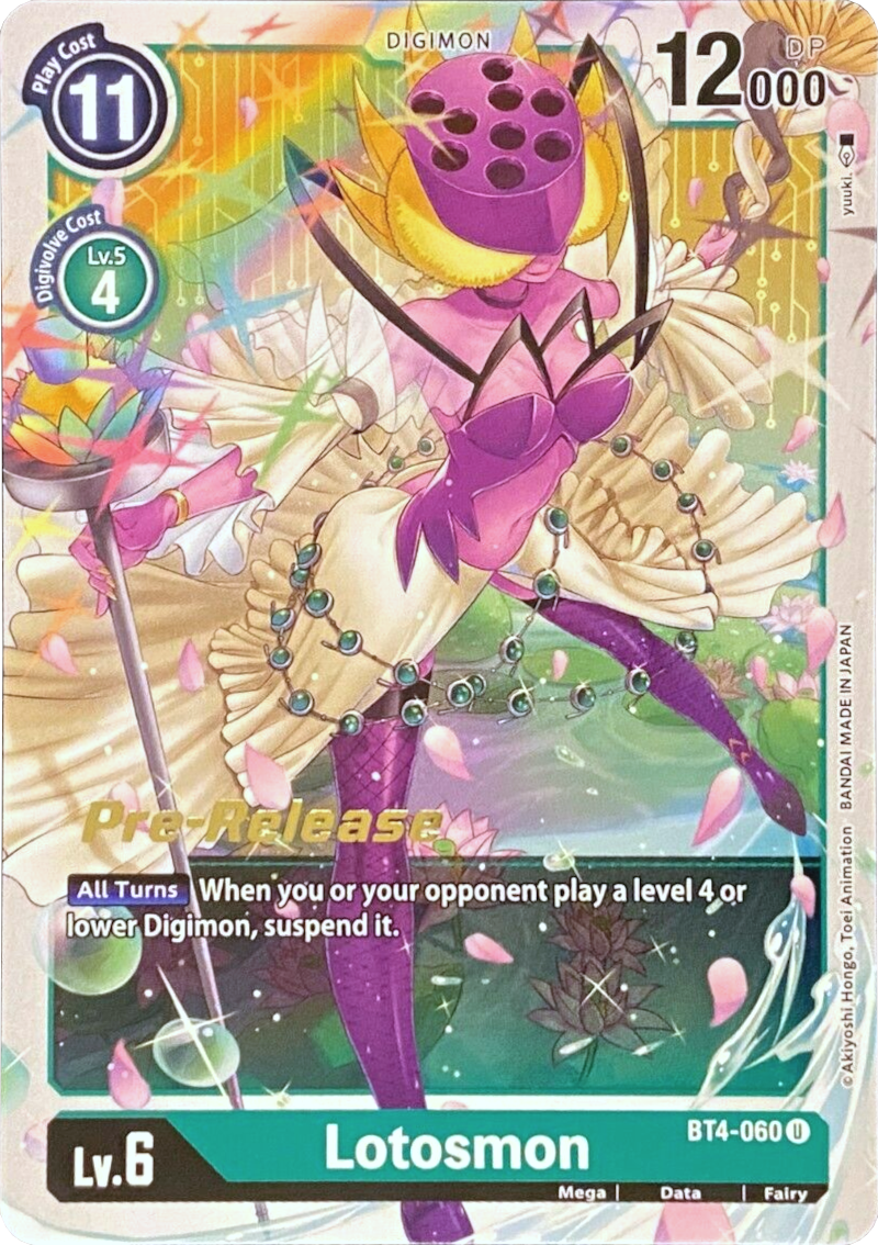 Lotosmon [BT4-060] [Great Legend Pre-Release Promos] | Total Play