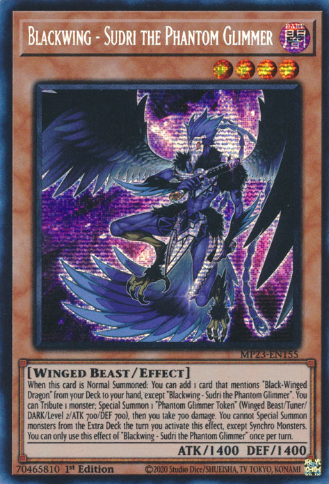 Blackwing - Sudri the Phantom Glimmer [MP23-EN155] Prismatic Secret Rare | Total Play