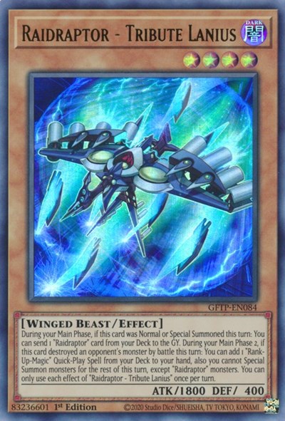 Raidraptor - Tribute Lanius [GFTP-EN084] Ultra Rare | Total Play