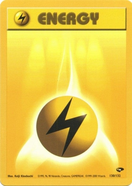 Lightning Energy (130/132) [Gym Challenge Unlimited] | Total Play