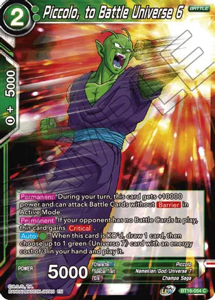 Piccolo, to Battle Universe 6 (BT16-054) [Realm of the Gods] | Total Play