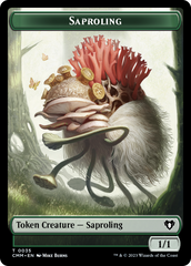 Saproling // Dragon (0021) Double-Sided Token [Commander Masters Tokens] | Total Play