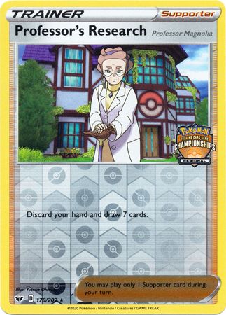 Professor's Research (178/202) (Regional Championship Promo) [Sword & Shield: Base Set] | Total Play