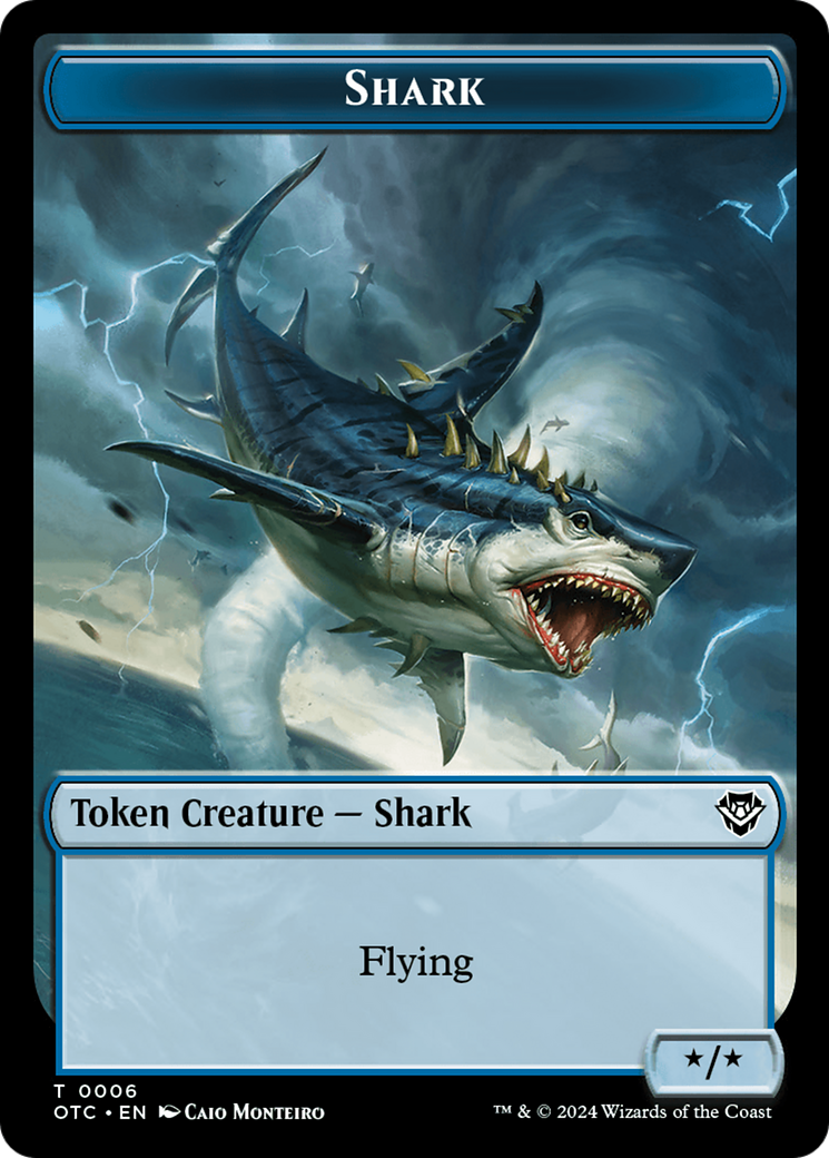 Ape // Shark Double-Sided Token [Outlaws of Thunder Junction Commander Tokens] | Total Play