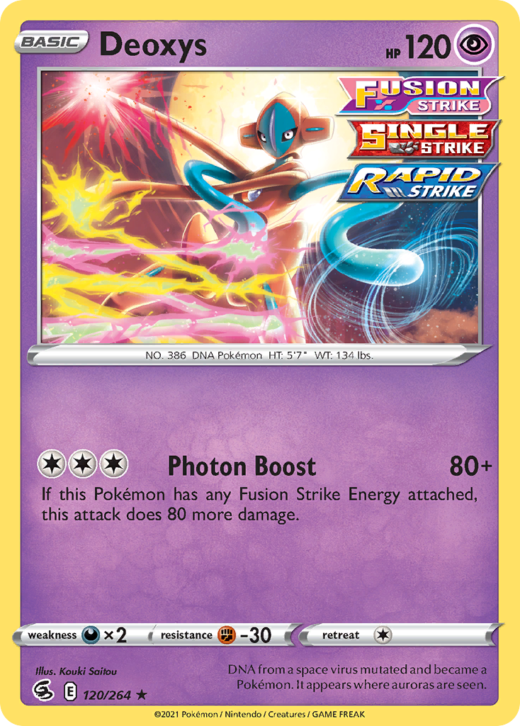 Deoxys (120/264) (Theme Deck Exclusive) [Sword & Shield: Fusion Strike] | Total Play