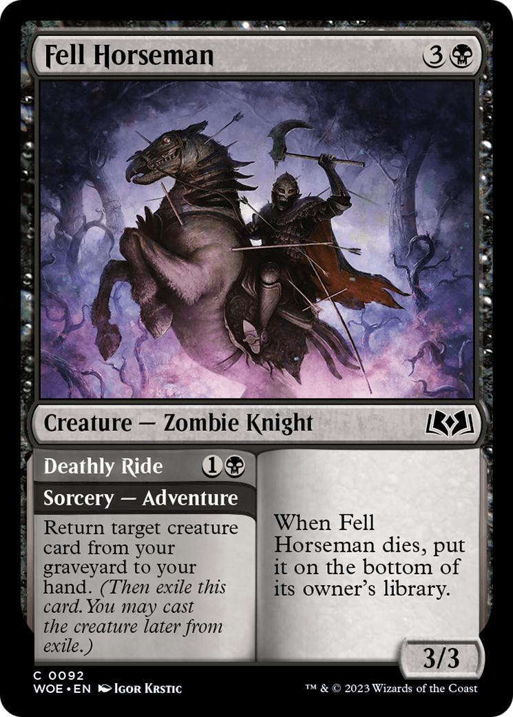 Fell Horseman // Deathly Ride [Wilds of Eldraine] | Total Play