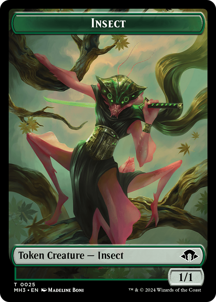 Beast (0015) // Insect (0025) Double-Sided Token [Modern Horizons 3 Commander Tokens] | Total Play