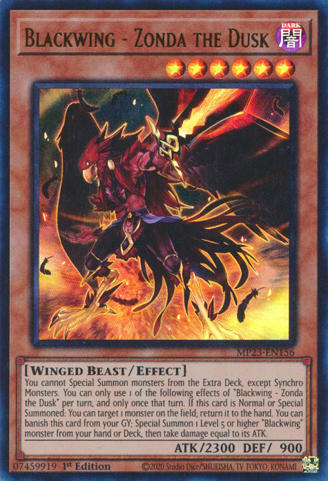Blackwing - Zonda the Dusk [MP23-EN156] Ultra Rare | Total Play