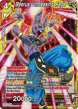 Beerus, Unceasing Rage (BT14-147) [Cross Spirits] | Total Play