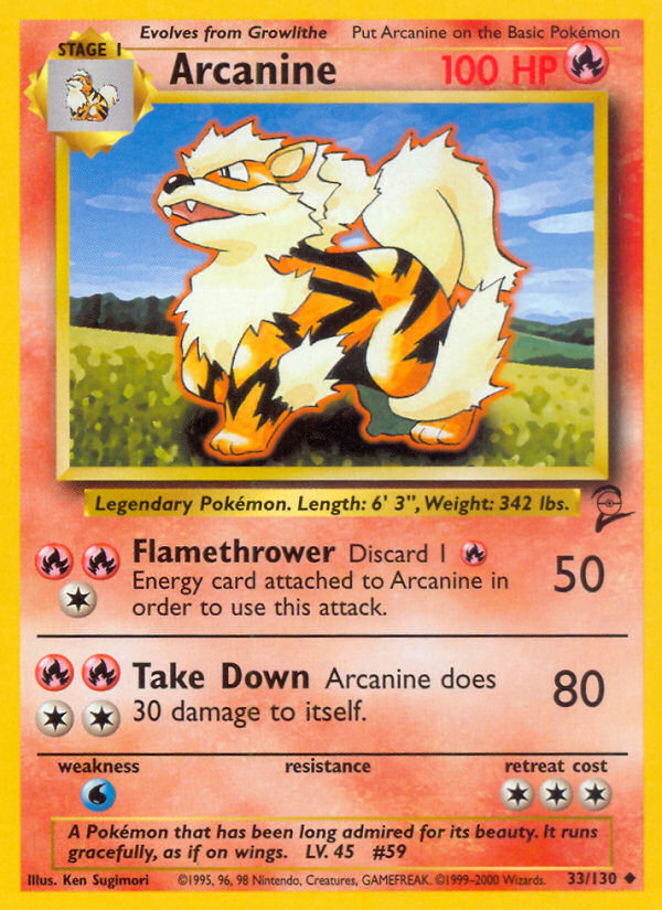 Arcanine (33/130) [Base Set 2] | Total Play