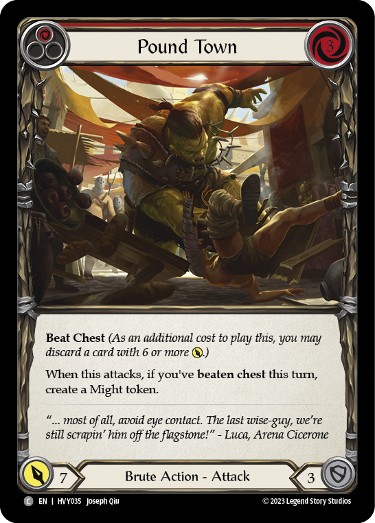 Pound Town (Red) [HVY035] (Heavy Hitters)  Rainbow Foil | Total Play