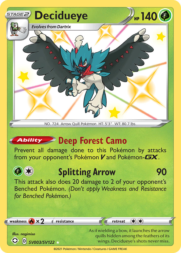 Decidueye (SV003/SV122) [Sword & Shield: Shining Fates] | Total Play