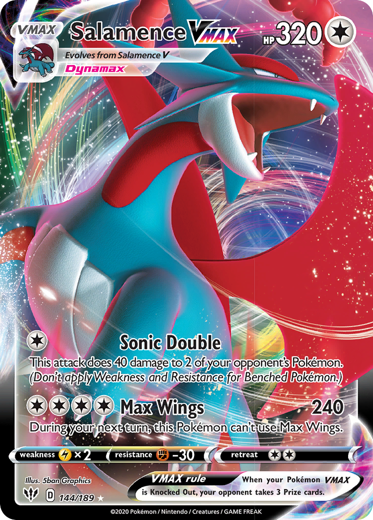 Salamence VMAX (144/189) [Sword & Shield: Darkness Ablaze] | Total Play