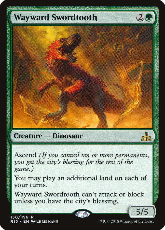 Wayward Swordtooth [Rivals of Ixalan] | Total Play
