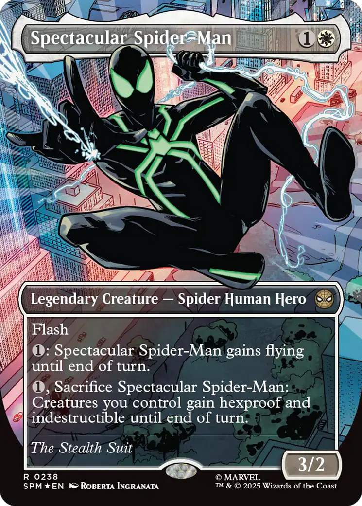 Spectacular Spider-Man (0238) (Borderless) (Textured Foil) [Marvel's Spider-Man] | Total Play