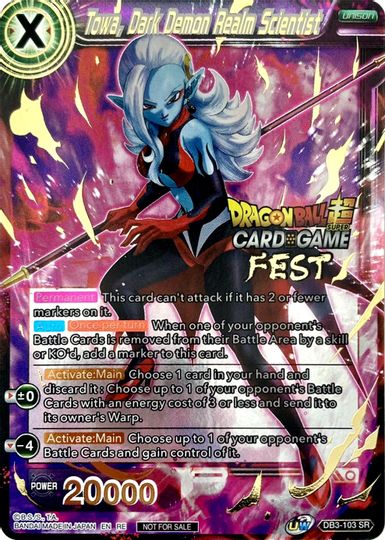 Towa, Dark Demon Realm Scientist (Card Game Fest 2022) (DB3-103) [Tournament Promotion Cards] | Total Play