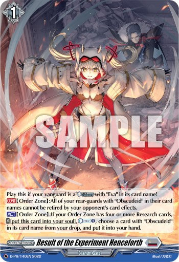 Result of the Experiment Henceforth (D-PR/140EN) [D Promo Cards] | Total Play