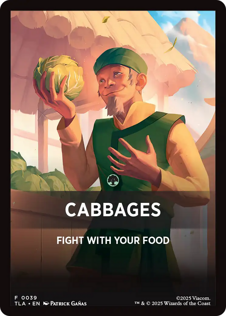 Cabbages Theme Card [Avatar: The Last Airbender Tokens] | Total Play