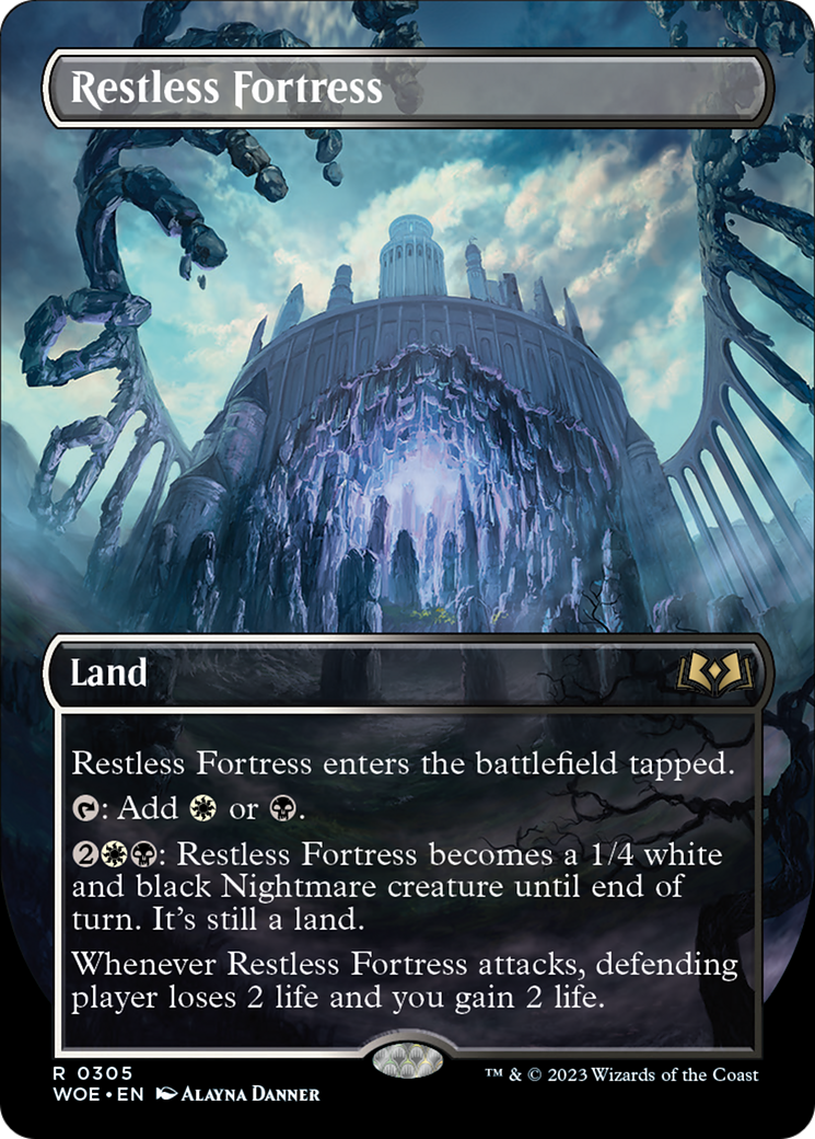 Restless Fortress (Borderless Alternate Art) [Wilds of Eldraine] | Total Play