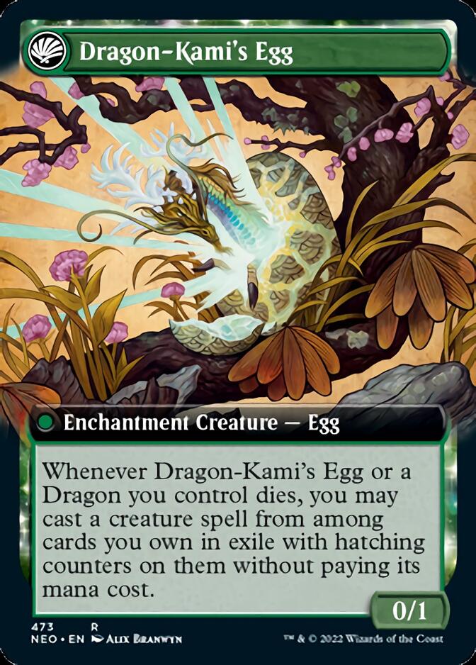 The Dragon-Kami Reborn // Dragon-Kami's Egg (Extended Art) [Kamigawa: Neon Dynasty] | Total Play