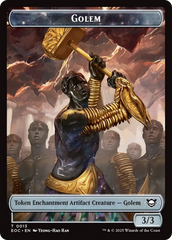 Shapeshifter // Golem (0013) Double-Sided Token [Edge of Eternities Commander Tokens] | Total Play