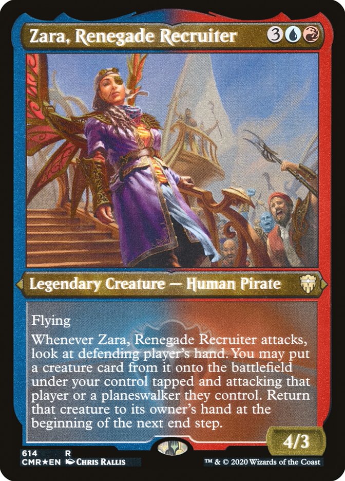 Zara, Renegade Recruiter (Etched) [Commander Legends] | Total Play