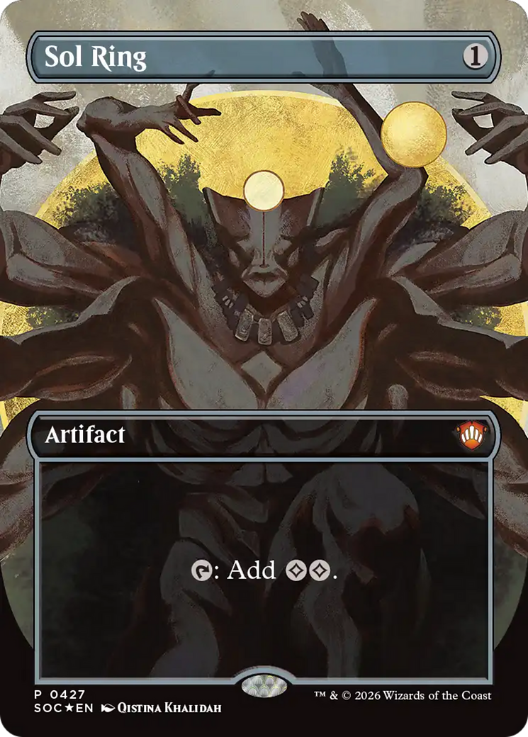 Sol Ring (Borderless) [Secrets of Strixhaven Commander] | Total Play