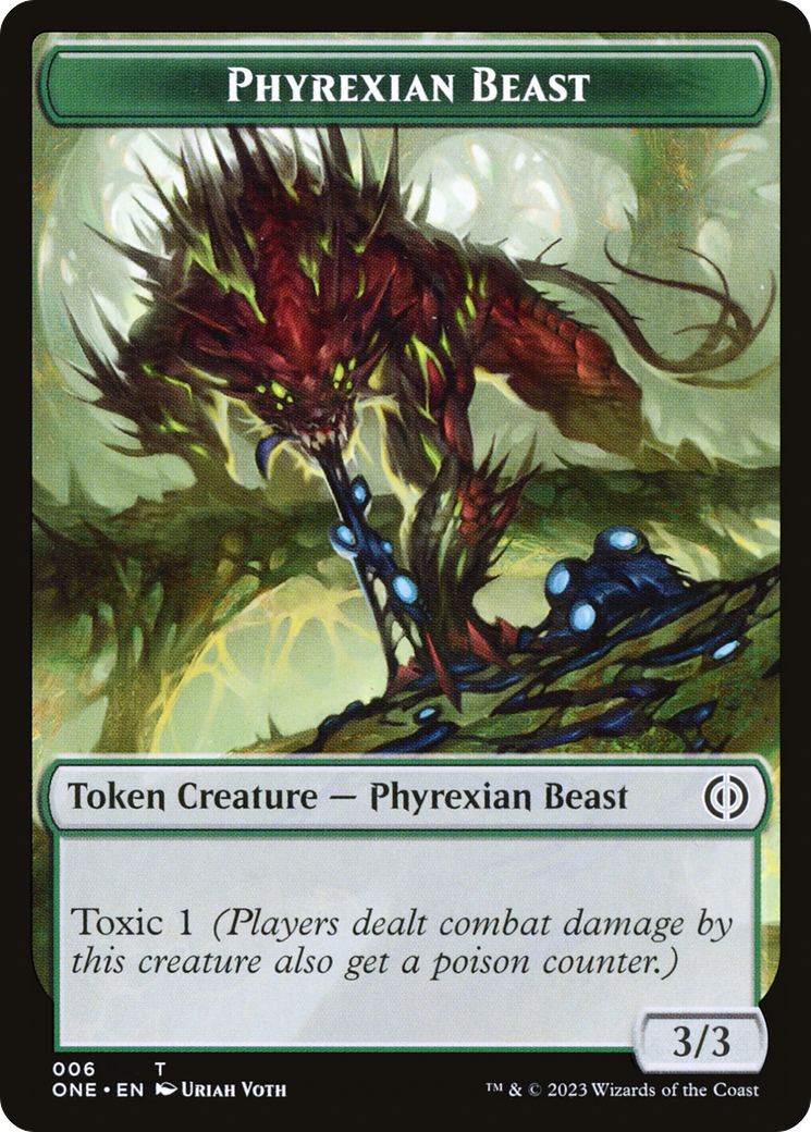 Phyrexian Beast Token [Phyrexia: All Will Be One Tokens] | Total Play