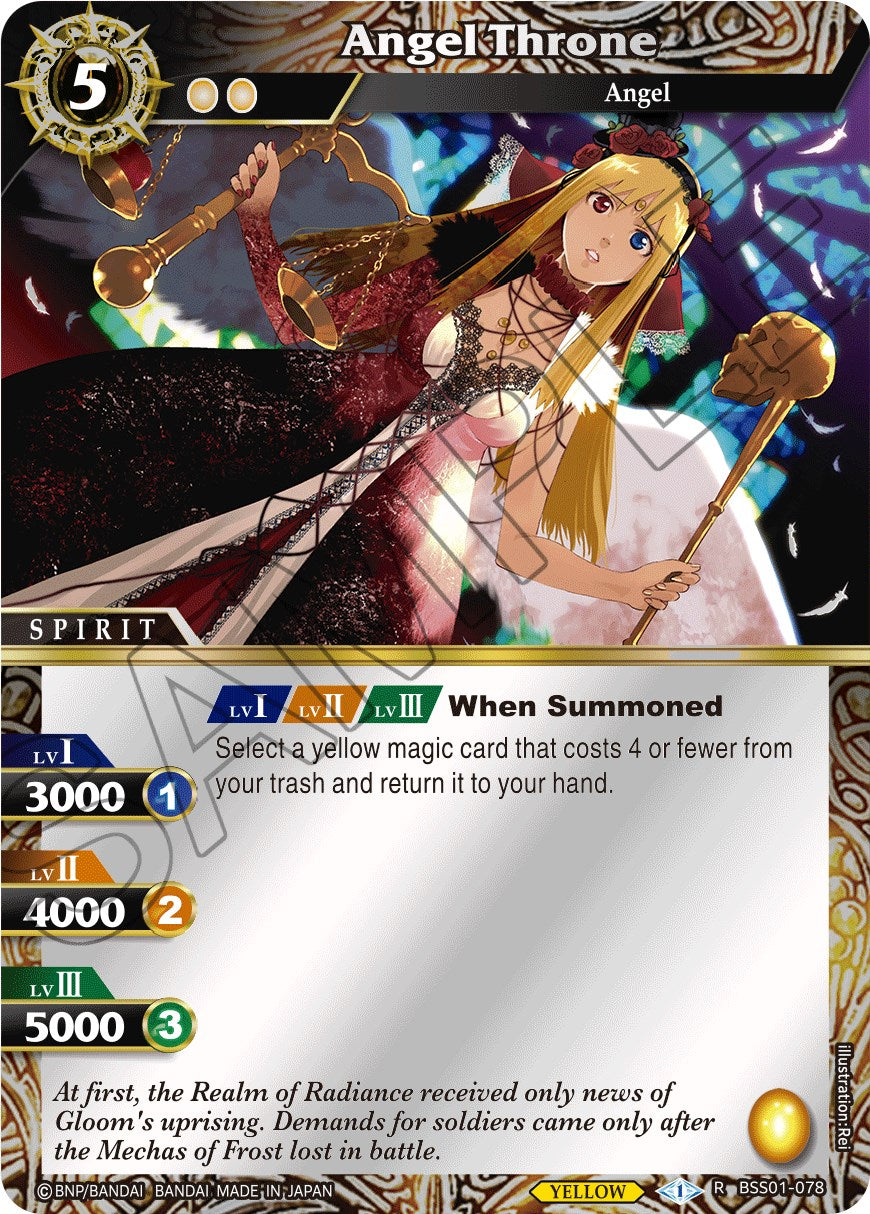 Angel Throne (Box Topper) (BSS01-078) [Dawn of History] | Total Play