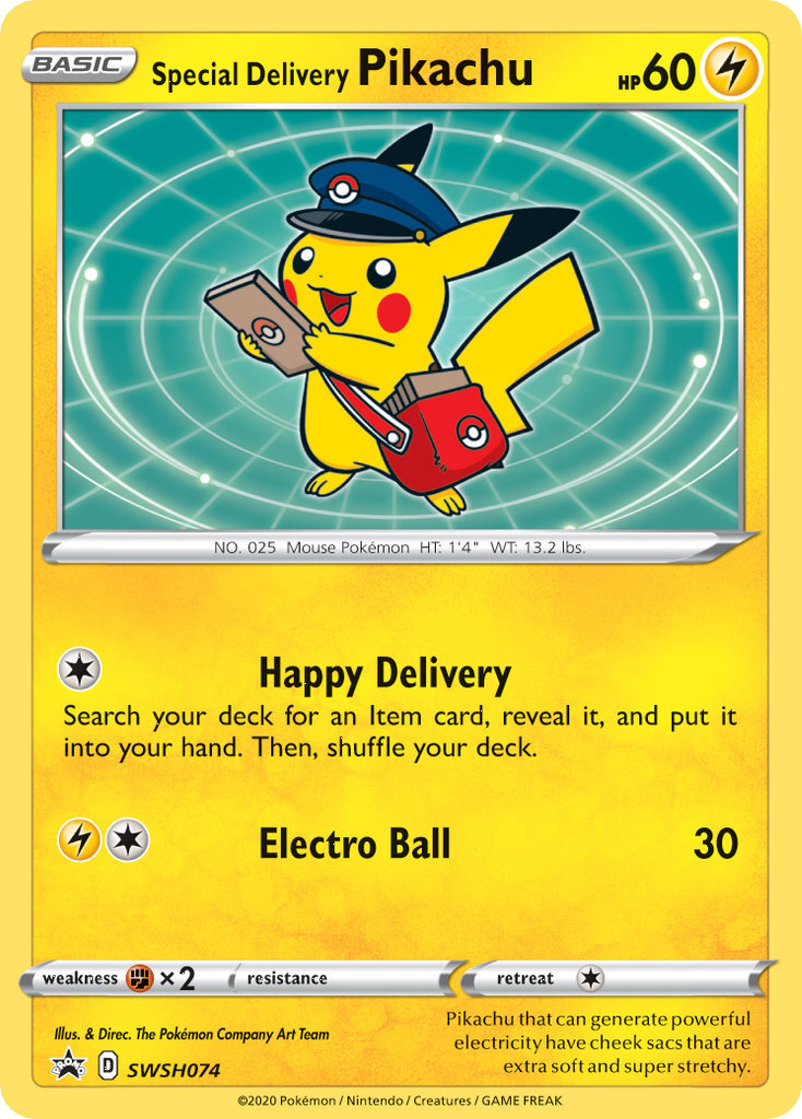 Special Delivery Pikachu (SWSH074) [Sword & Shield: Black Star Promos] | Total Play