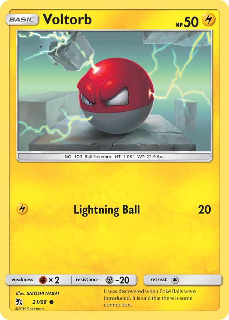 Voltorb (21/68) [Sun & Moon: Hidden Fates] | Total Play