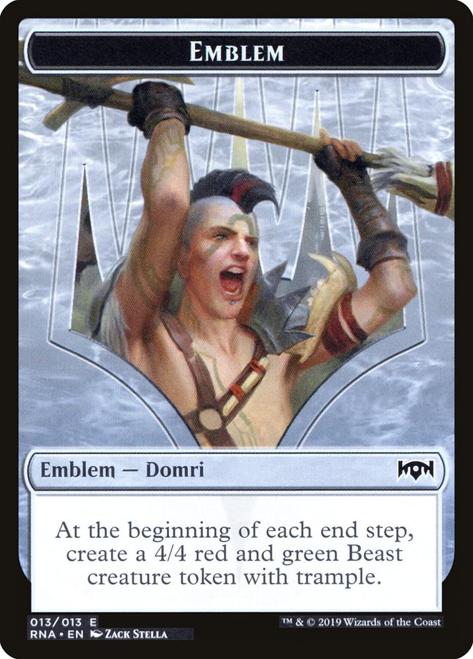 Domri, Chaos Bringer Emblem [Ravnica Allegiance Tokens] | Total Play