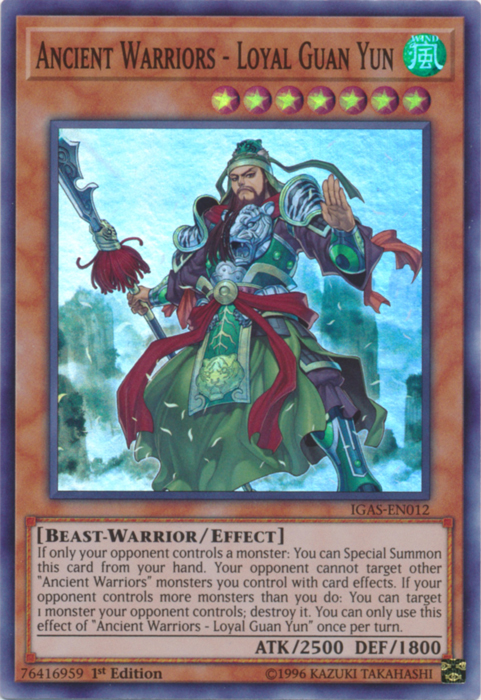 Ancient Warriors - Loyal Guan Yun [IGAS-EN012] Super Rare | Total Play